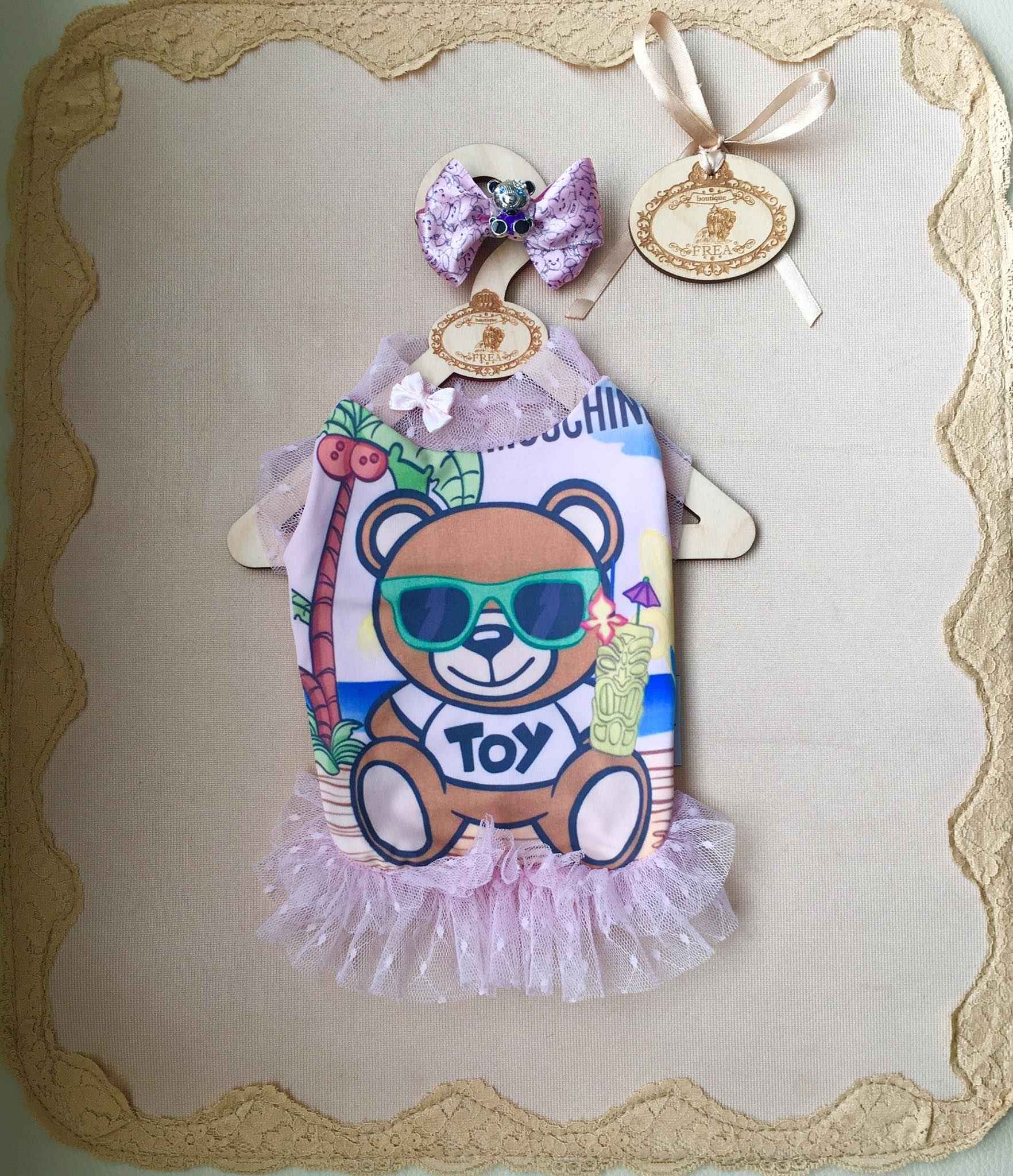 Лятна рокличка и шнолка  “My Yorkie Fashion Icon collection by FREA”
